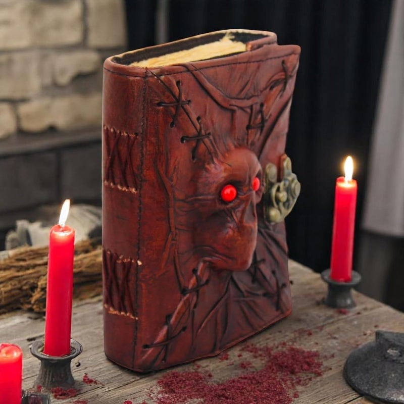 PRASTARA 3D SKULL Embossed Journal,Engraving Notebook,Dnd notebook for Dragon Lovers ,Blank Paper,Hardcover Travel Notepad for Writing,Sketchbook,Collection,Gift,Decoration Hocus Pocus Spell book Prop Gifts Halloween Decorations Decor Leather Journal Writing Book Of shadow Best Christmas Gifts For Men And Women - Image 2